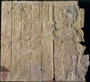 K&39;inich Kan Bahlam II, do Templo XVII, Palenque, Chiapas, México, Late Classic Period (estuque)